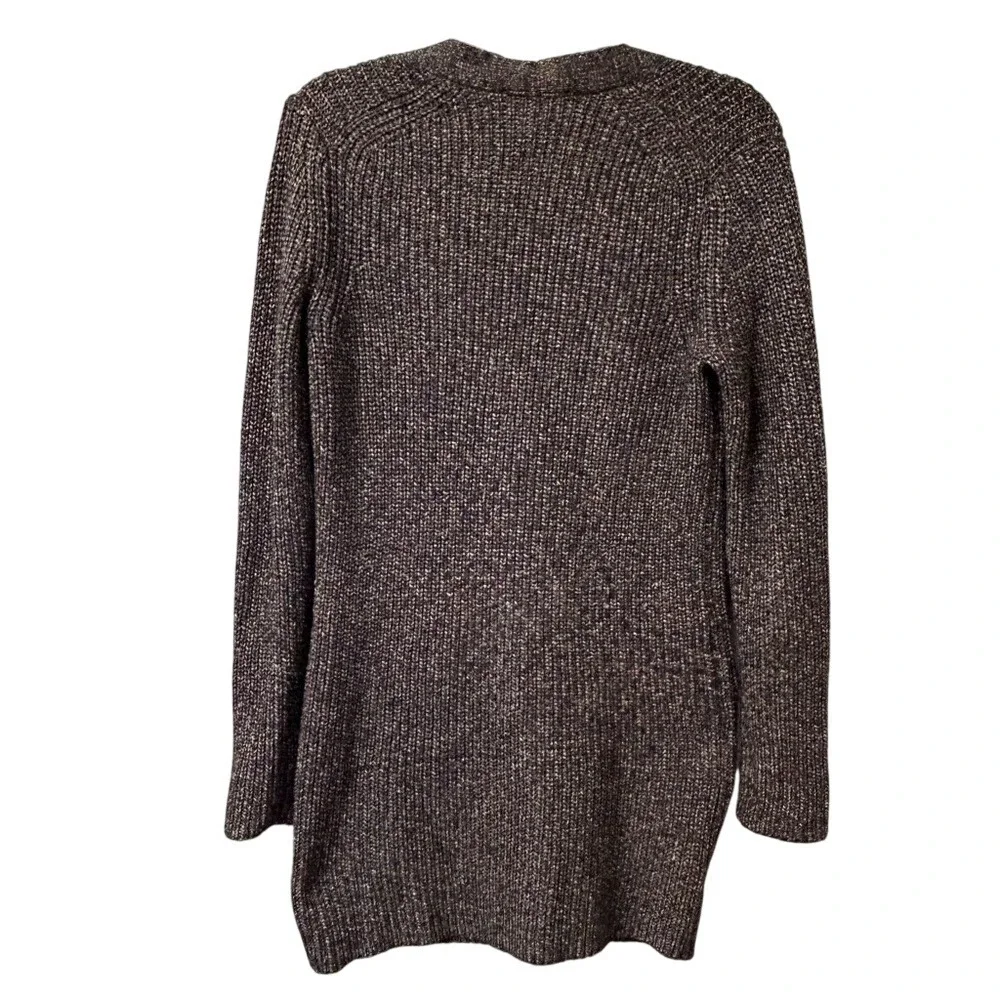 Ann Taylor‎ Multicolor Brown Knit Sweater Grandpa Style Button Closure Sz Medium